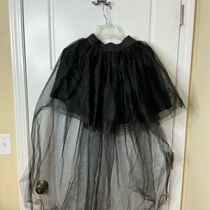 Black Sheer Tulle Skirt
